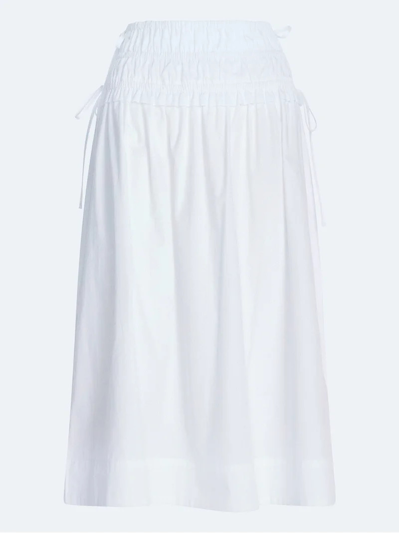 Free Assembly Women's and Women's Plus Smocked Drawstring Cotton Maxi Skirt, Sizes XS-4X | Walmart (US)