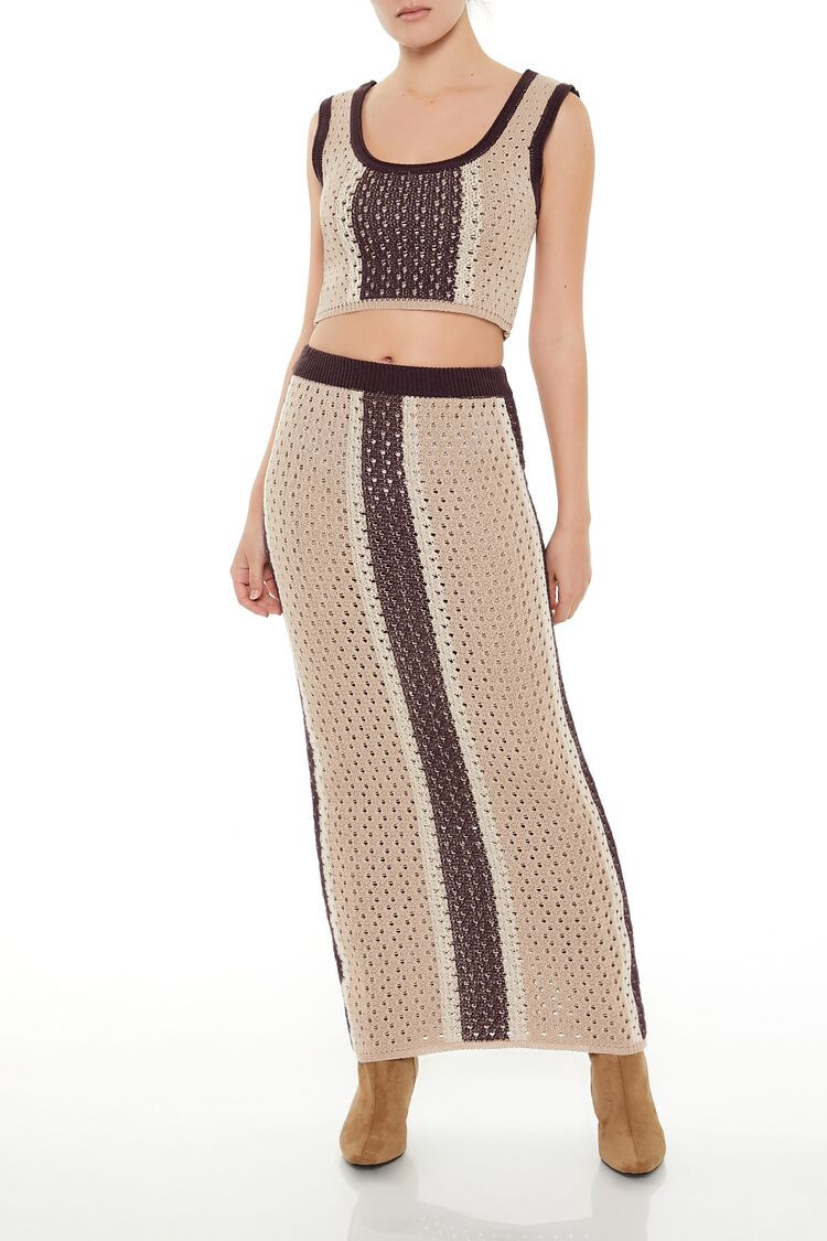 Striped Crochet Tank Top & Skirt Set | Forever 21