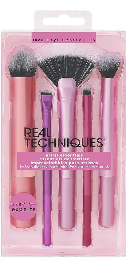 Real Techniques Artist Essential Makeup Brush Set, Includes Eye Liner Brush and Foundation Brush,... | Amazon (US)