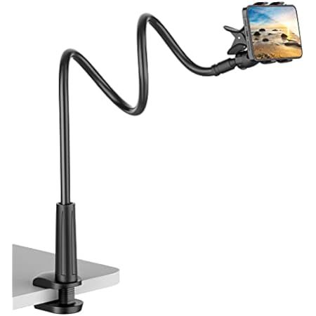 Lamicall Gooseneck Phone Holder for Bed - Overall Length 38.6in, Flexible Leather Wrapped Arm, 360 A | Amazon (US)