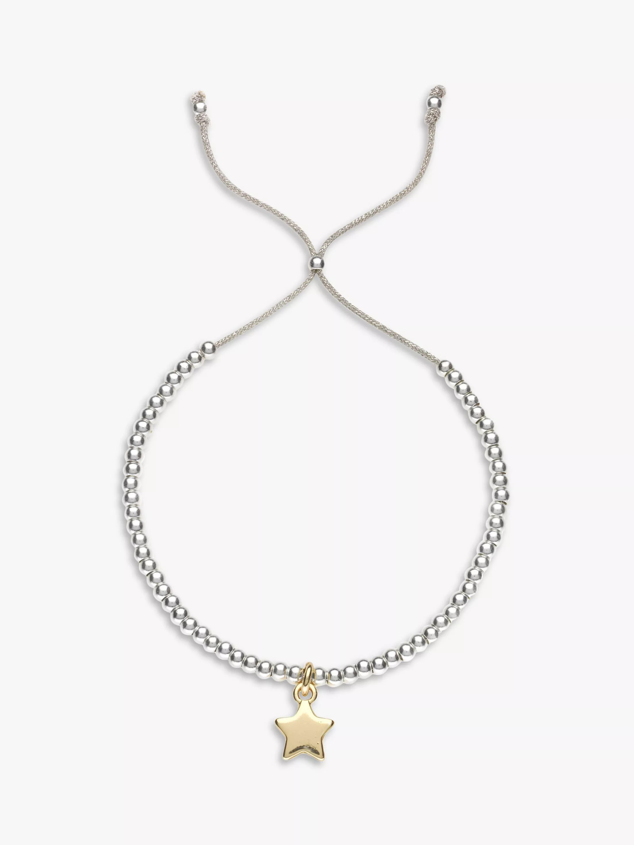 Estella Bartlett Liberty Beaded Star Bracelet, Silver/Gold | John Lewis (UK)