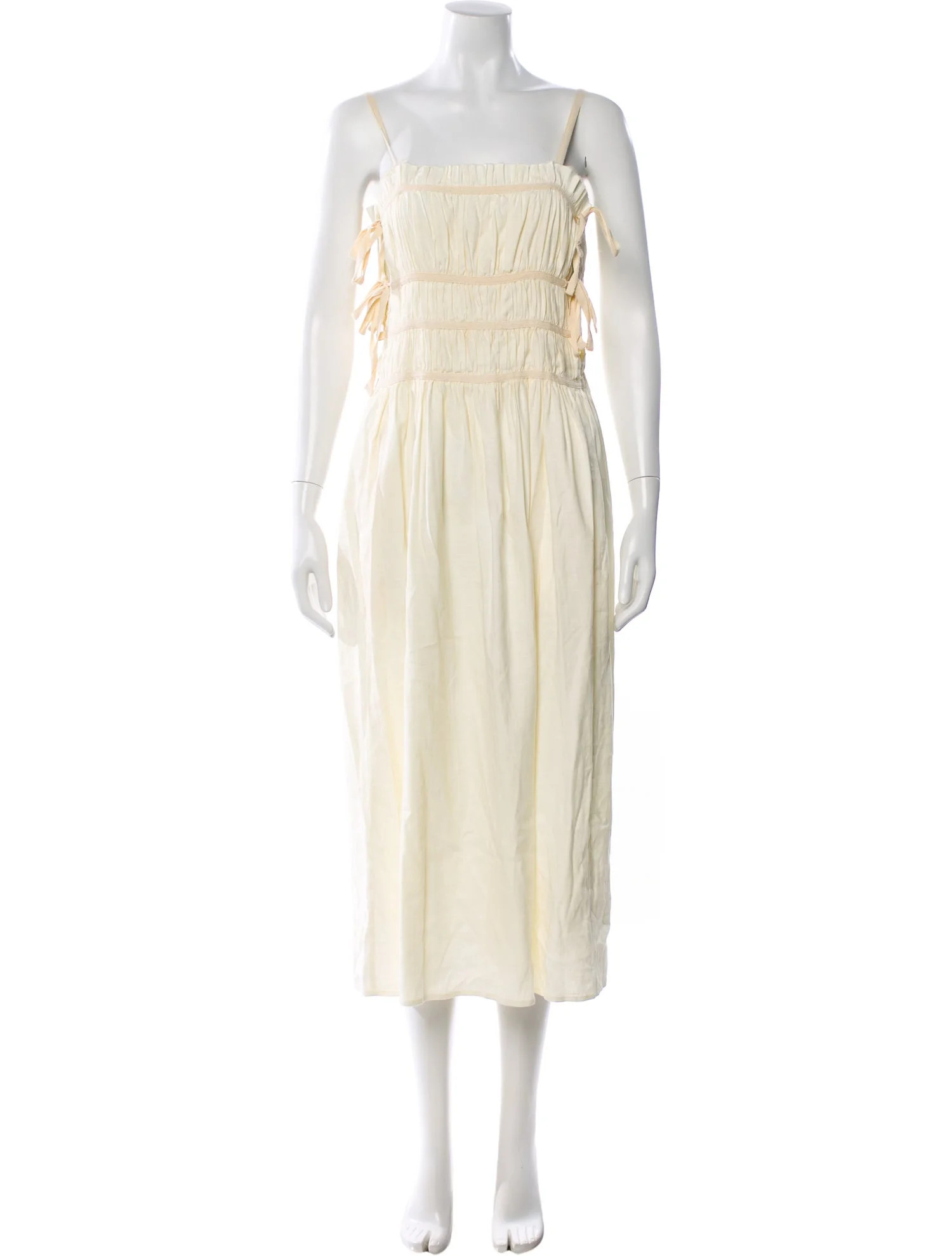 Cult Gaia Square Neckline Midi Length Dress - Neutrals Dresses, Clothing - WGAIA64845 | The RealR... | The RealReal