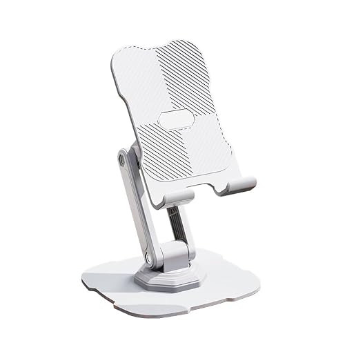 QLKLIKEBF Mobile Phone Stand, Angle Height Adjustable Phone Holder with Silicon pad Fully Foldable Phone Holder, Compatible with All Mobile Phones | Amazon (US)