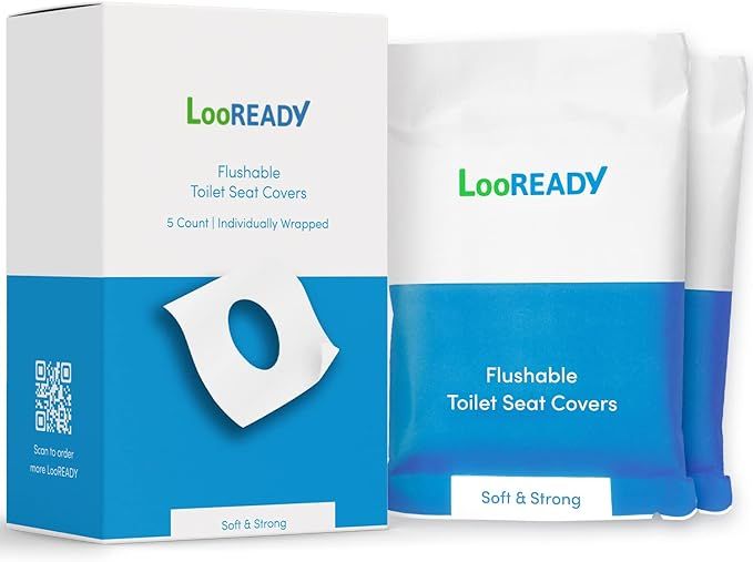 LooREADY Toilet Seat Covers - 100% Flushable - Extra Large, Disposable and Biodegradable - Ideal ... | Amazon (US)