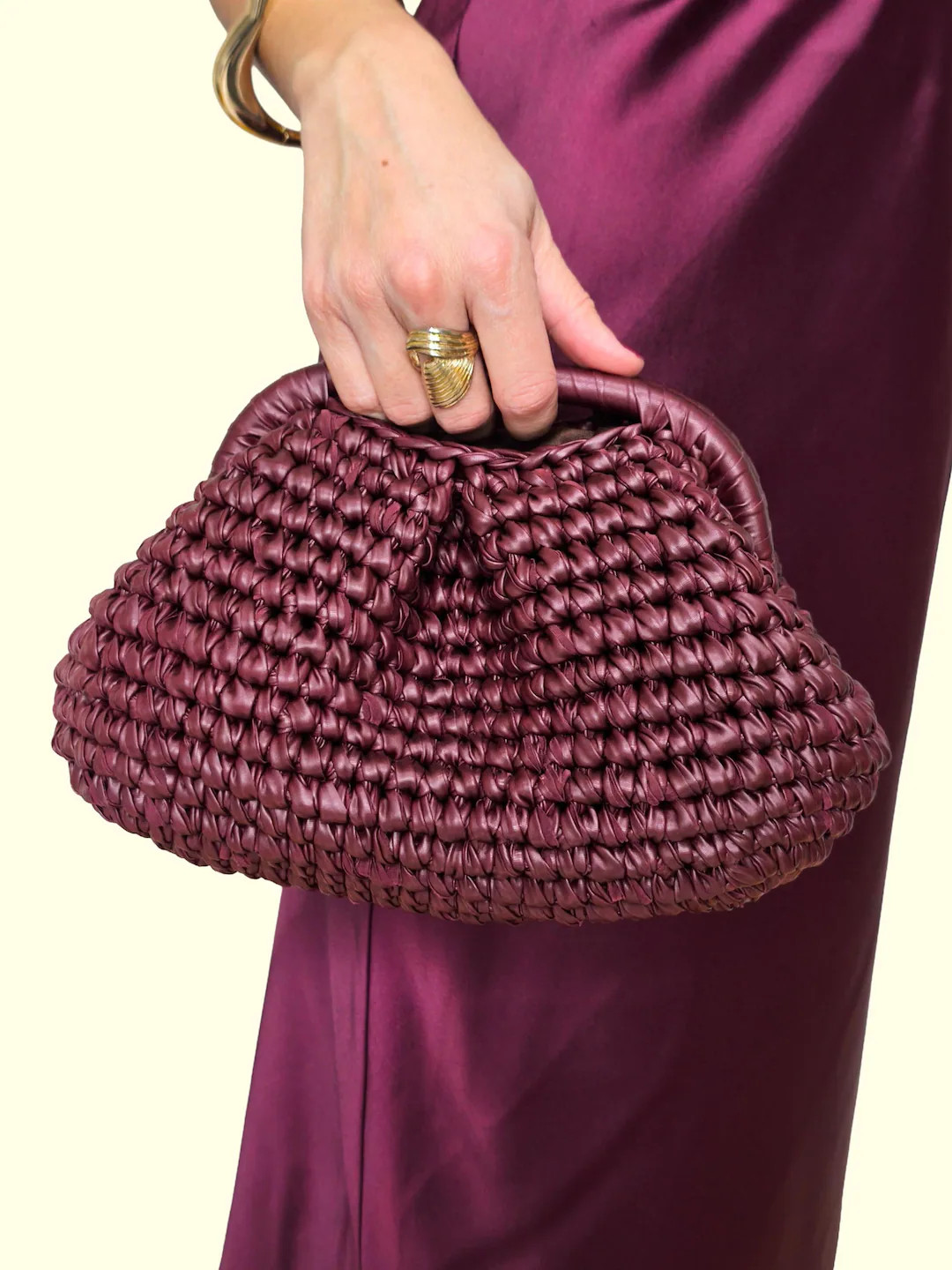 Burgundy Evening Clutch Bag for Woman, Burgundy Wedding Bag, Leather Like Handmade Purse - Etsy | Etsy (US)