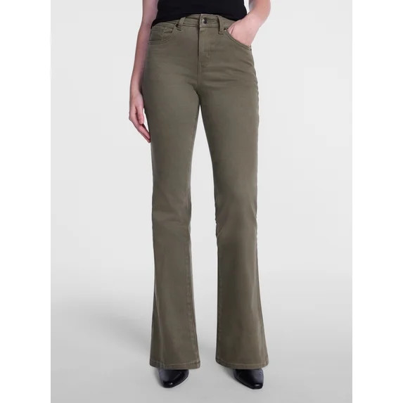 Scenario Women's Mid Rise Bootcut Jeans, Sizes 0-20, 0S-20S, 4L-14L | Walmart (US)