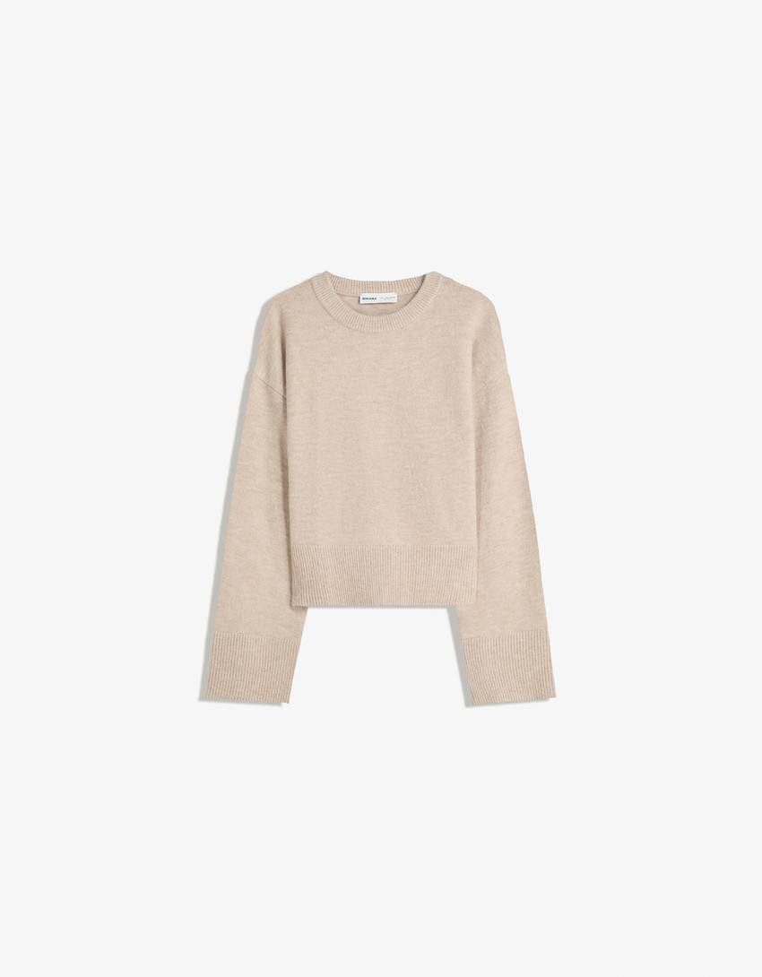 Oversize-Pullover mit Rippbund - Pullover und Strickjacken - Damen | Bershka DE