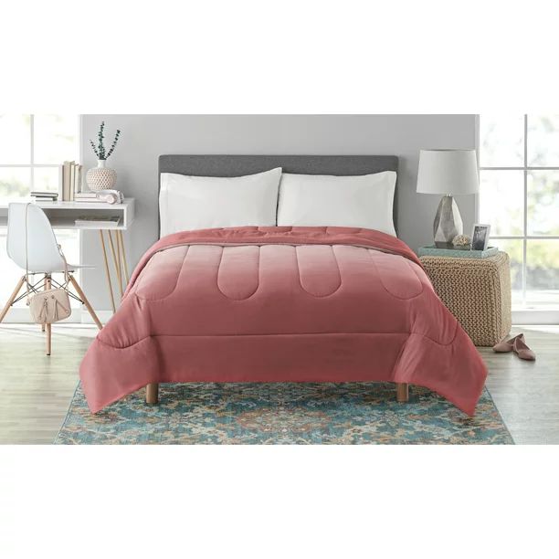 Mainstays 4-Piece Essential Bed in a Bag Clay Brick Ombre, Queen with Fitted Sheet, Pillowcases a... | Walmart (US)