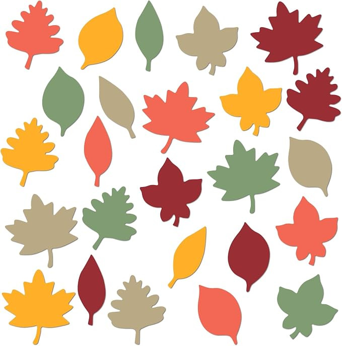 Hillban 250 Pcs Paper Fall Leaves Die Cuts Bulk Autumn Leaf Cutout Thanksgiving Autumn Leave Deco... | Amazon (US)