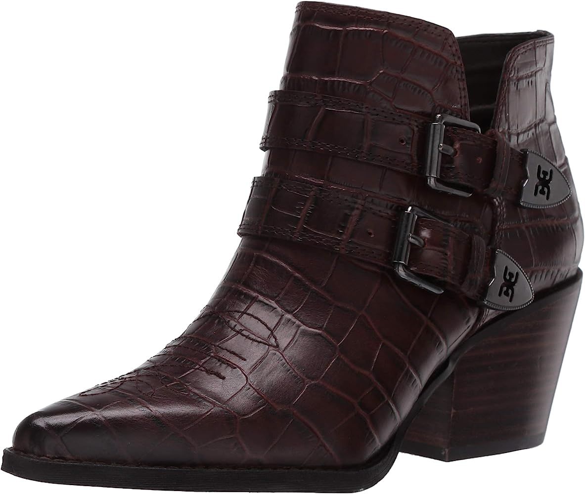 Sam Edelman Womens Windsor Leather Asymmetrical Booties | Amazon (US)