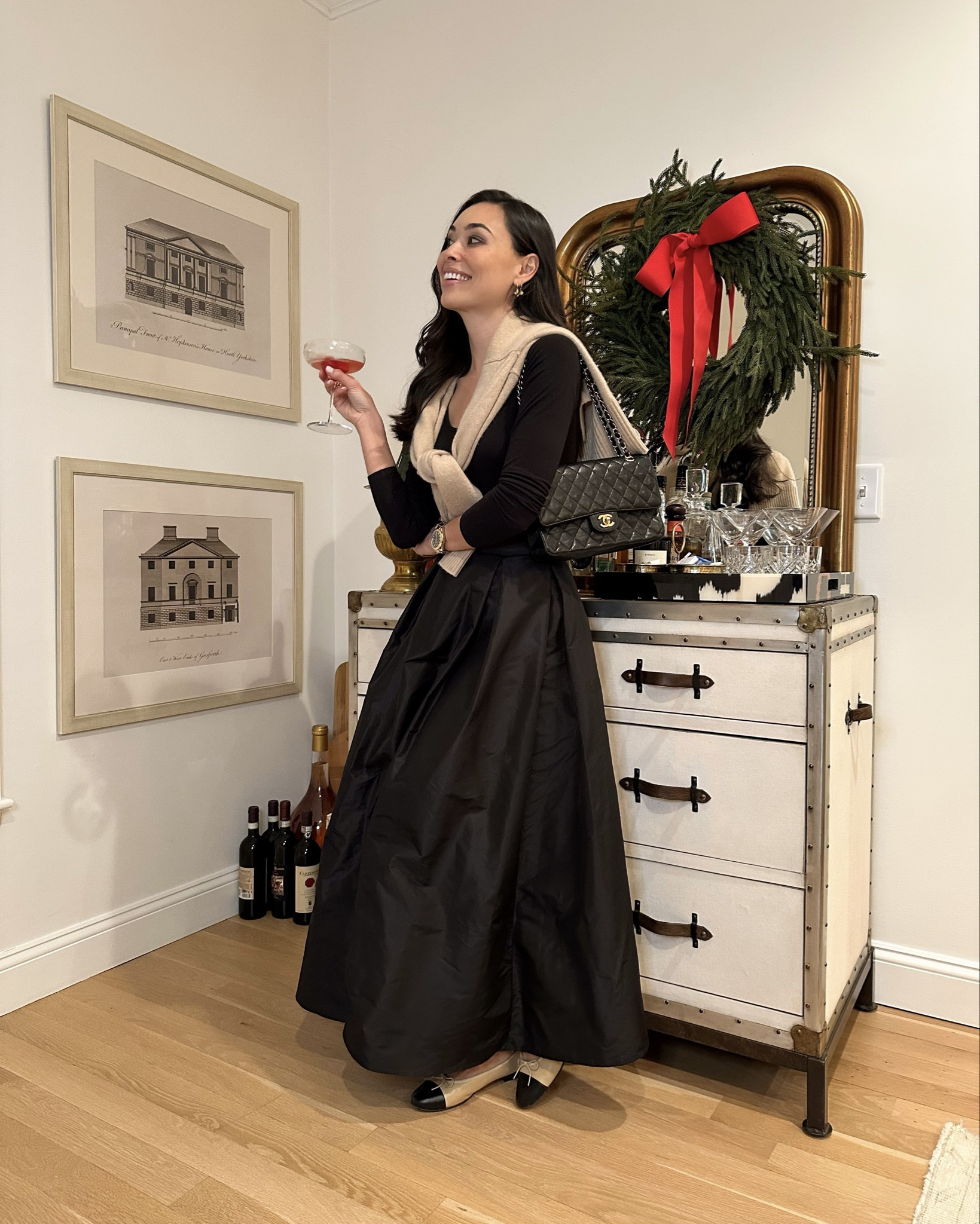 Holiday outfit, Luciana Emilia taffeta skirt, Christmas outfit. 

#LTKHoliday #LTKootd #LTKSeasonal