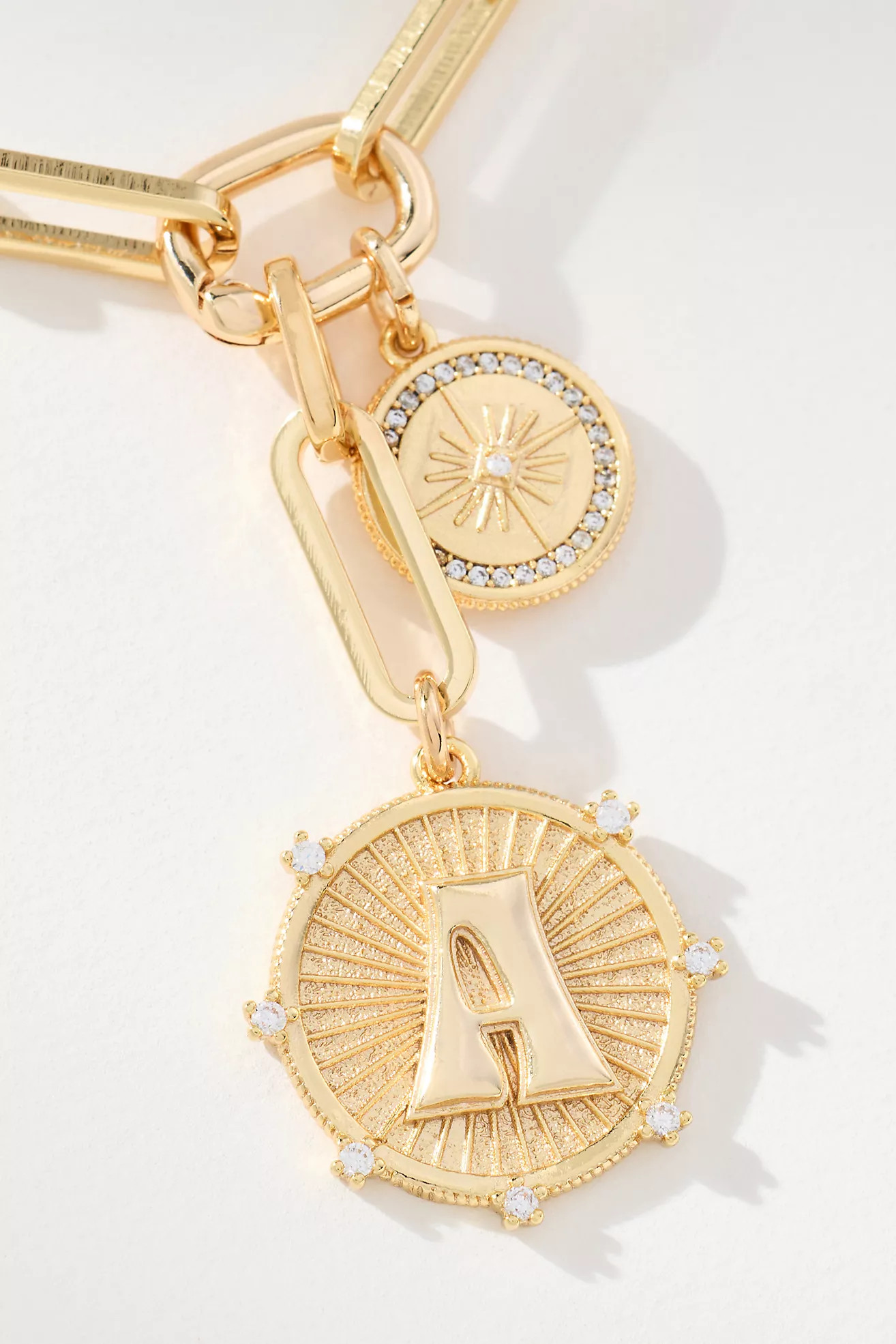 Monogram Coin Pendant Necklace | Anthropologie (US)