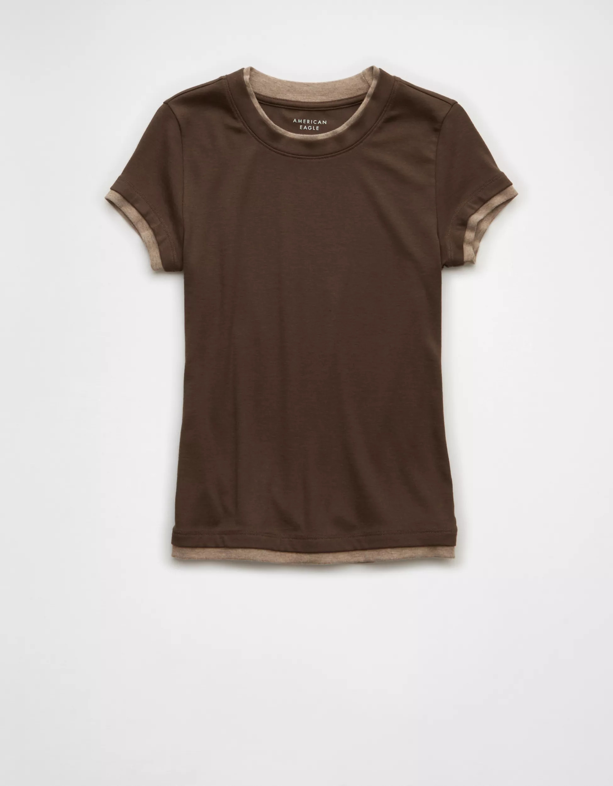 AE Double-Layered Short-Sleeve T-Shirt | American Eagle Outfitters (US & CA)