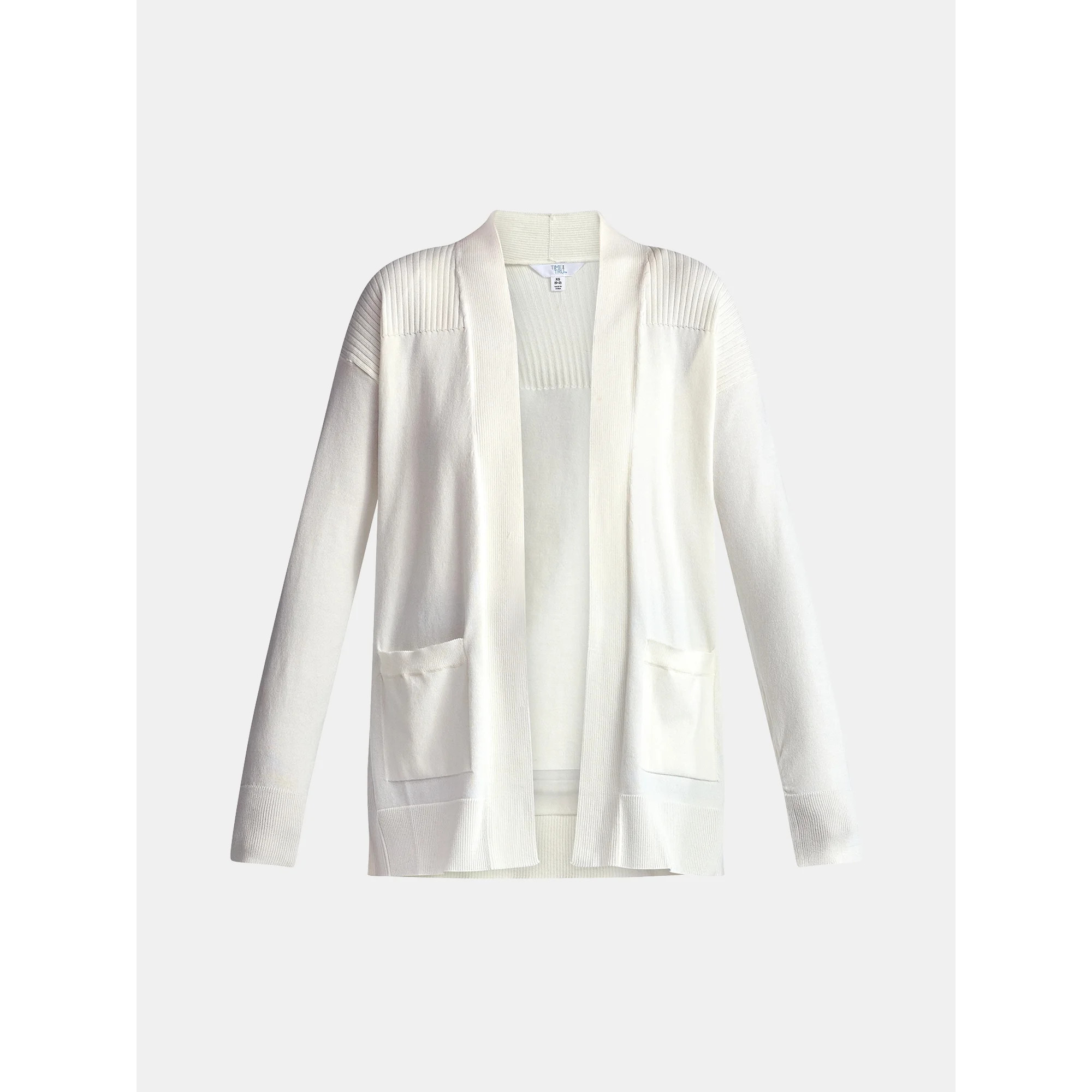 Time and Tru Women's and Women's Plus Open Front Cardigan Sweater, Sizes XS-4X | Walmart (US)