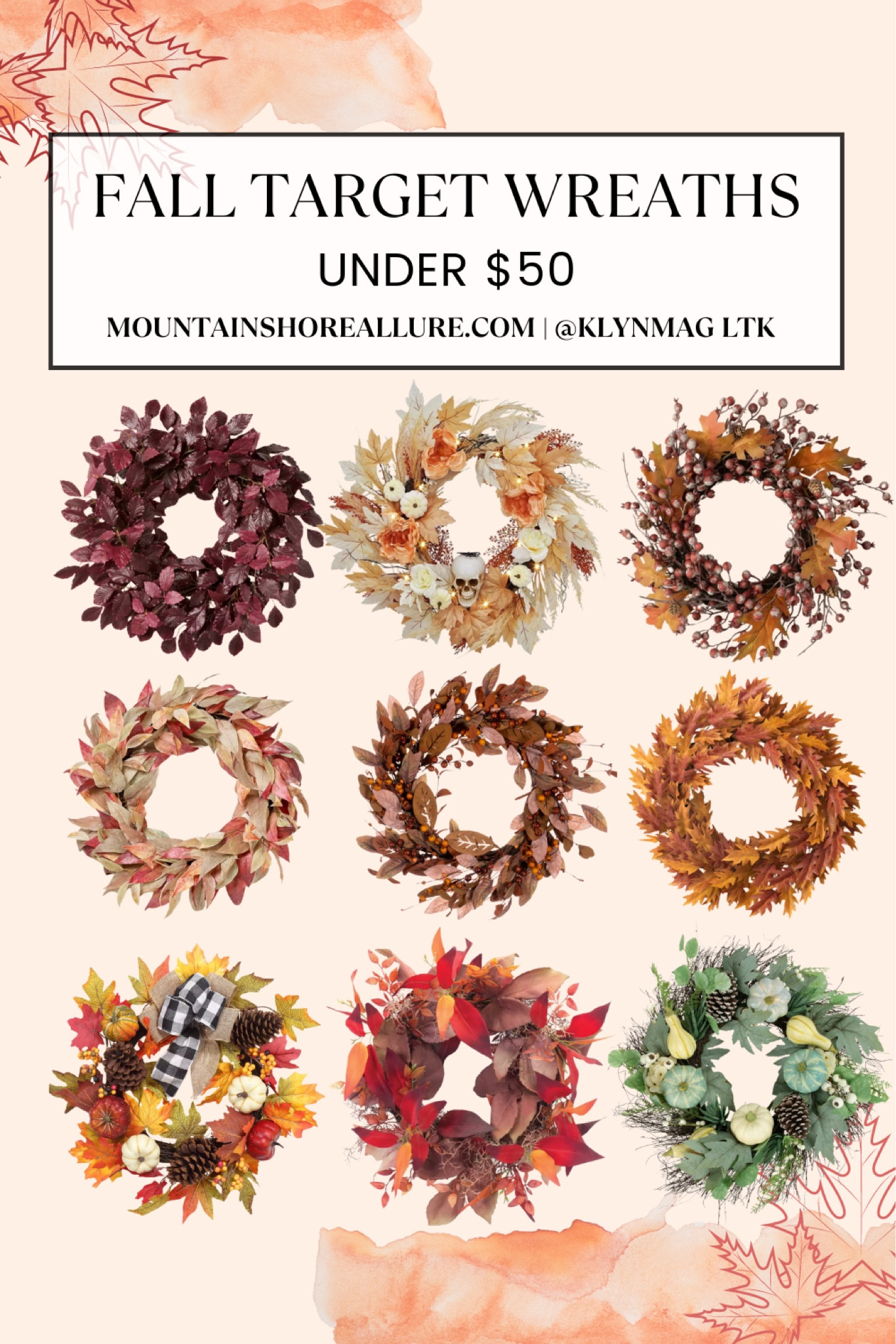 🍂 Embrace autumn with stunning fall wreaths under $50 from Target! Add a cozy touch to your home decor without breaking the bank. 🍁 

#FallDecor #AffordableFinds #TargetStyle // Affordable Fall Wreaths at Target // Target Fall Door Decorations Under $50 //Budget-Friendly Autumn Wreaths from Target // Beautiful Fall Wreaths Sale at Target //Cheap Fall Home Decor Deals Target


#LTKFallSale #LTKSeasonal #LTKHome