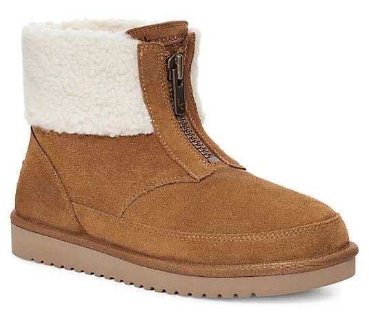 Koolaburra by UGG Faux Fur Mini Boots - Lytta | QVC