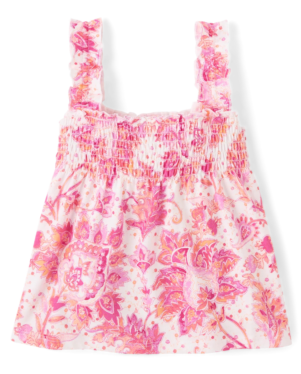 Toddler Girls Paisley Smocked Tank Top - pink | The Children's Place