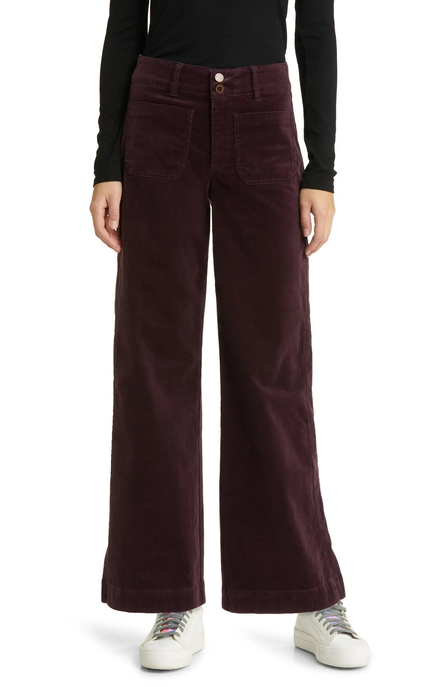 'Ab'Solution Skyrise Patch Pocket Wide Leg Pants | Nordstrom