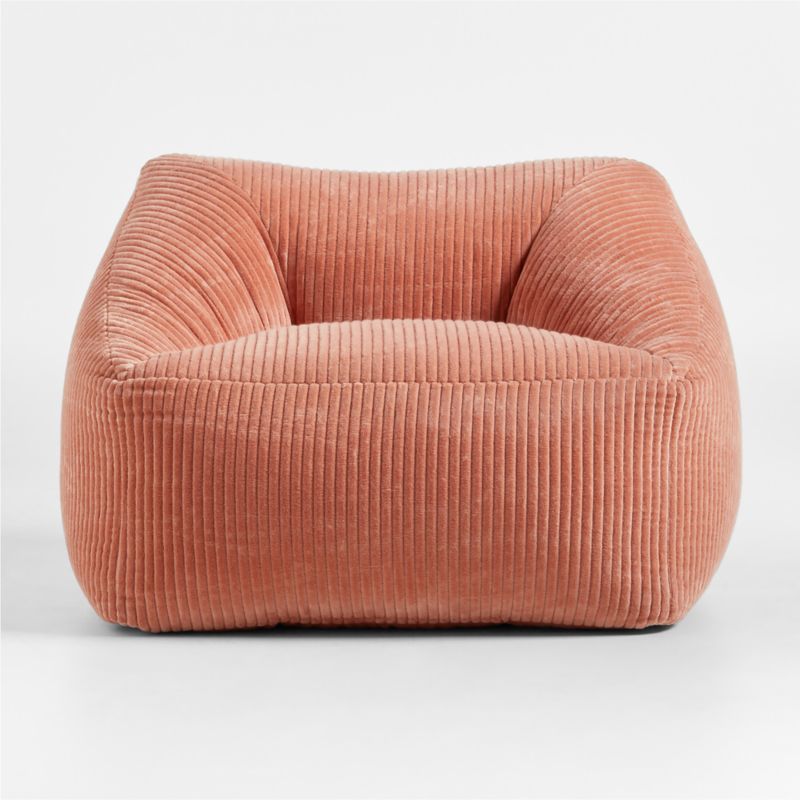 Terracotta Velvet Corduroy Kids Lounge Chair + Reviews | Crate & Kids | Crate & Barrel