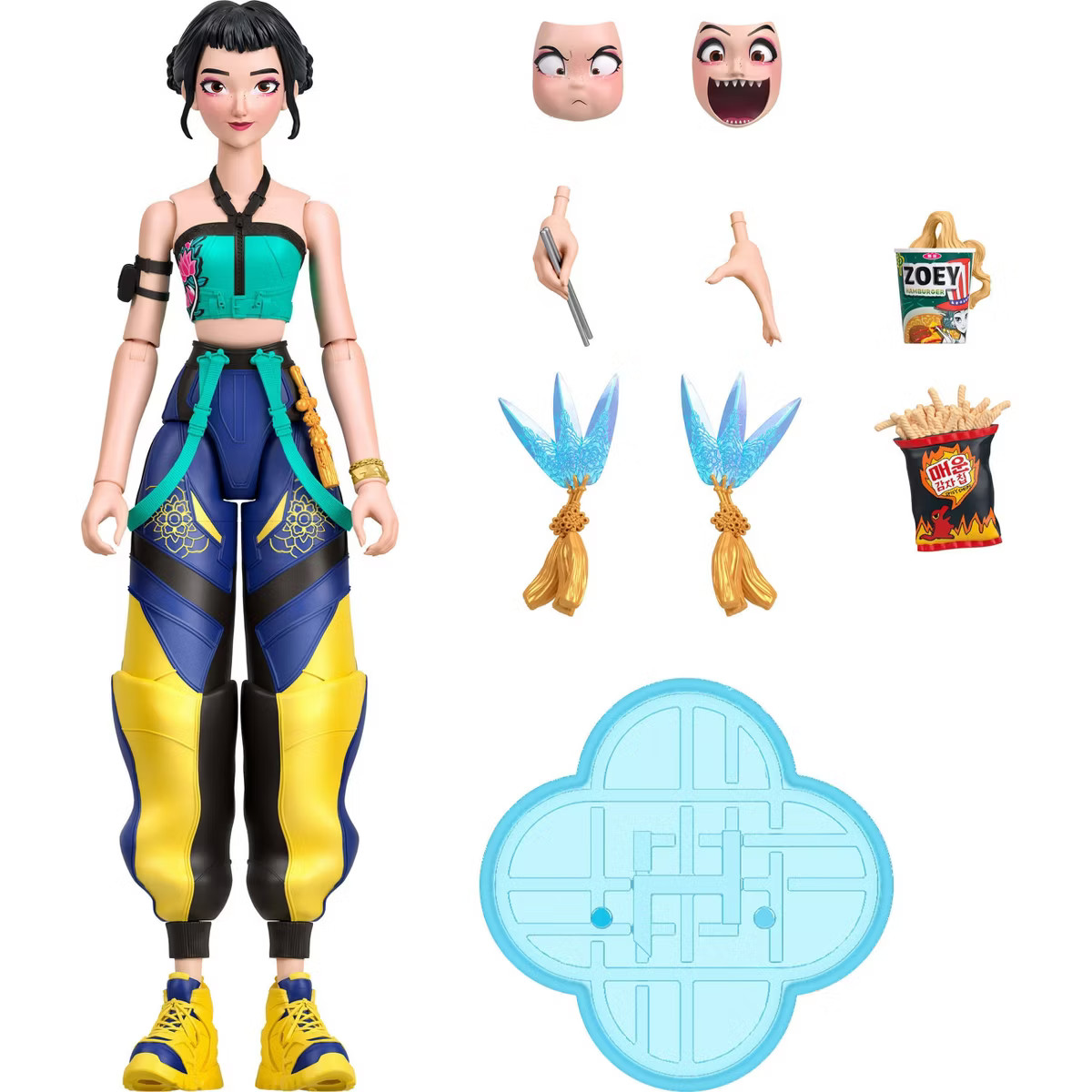 KPop Demon Hunters HUNTR/X Zoey 5.6" Action Figure with Accessories & Swappable Faces | Target