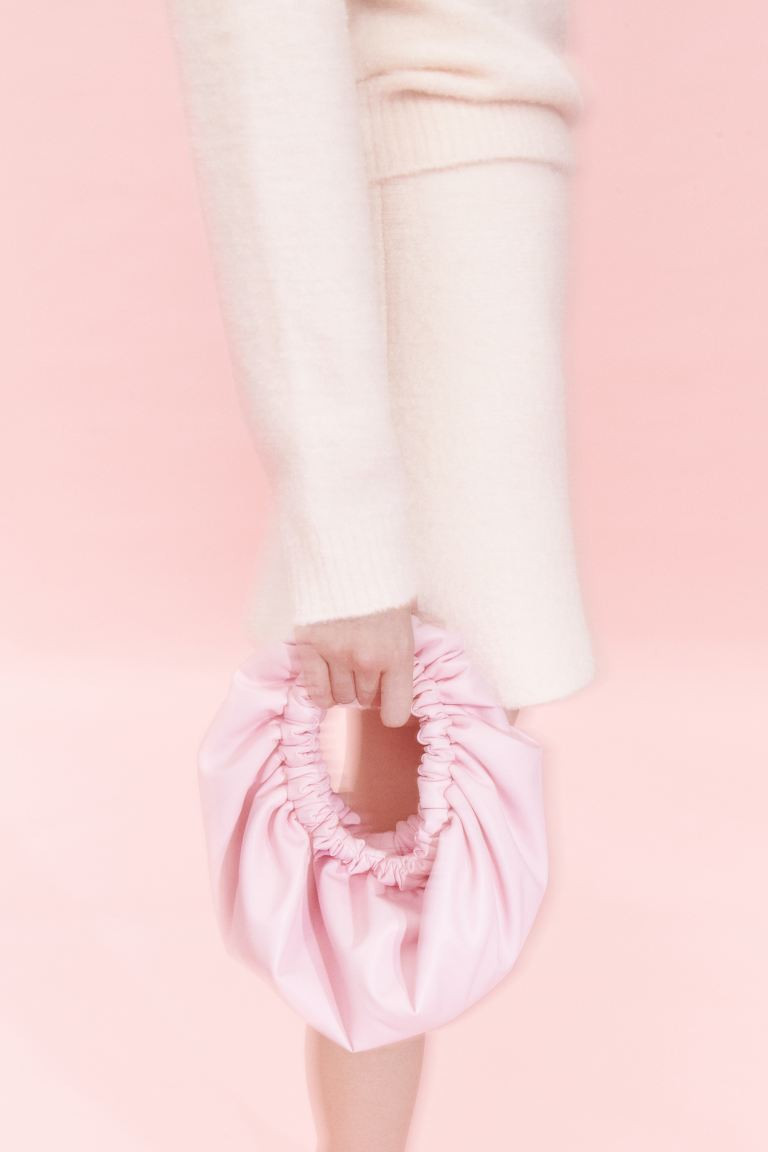 A-line knitted mini skirt - Powder pink - Ladies | H&M GB | H&M (UK, MY, IN, SG, PH, TW, HK)