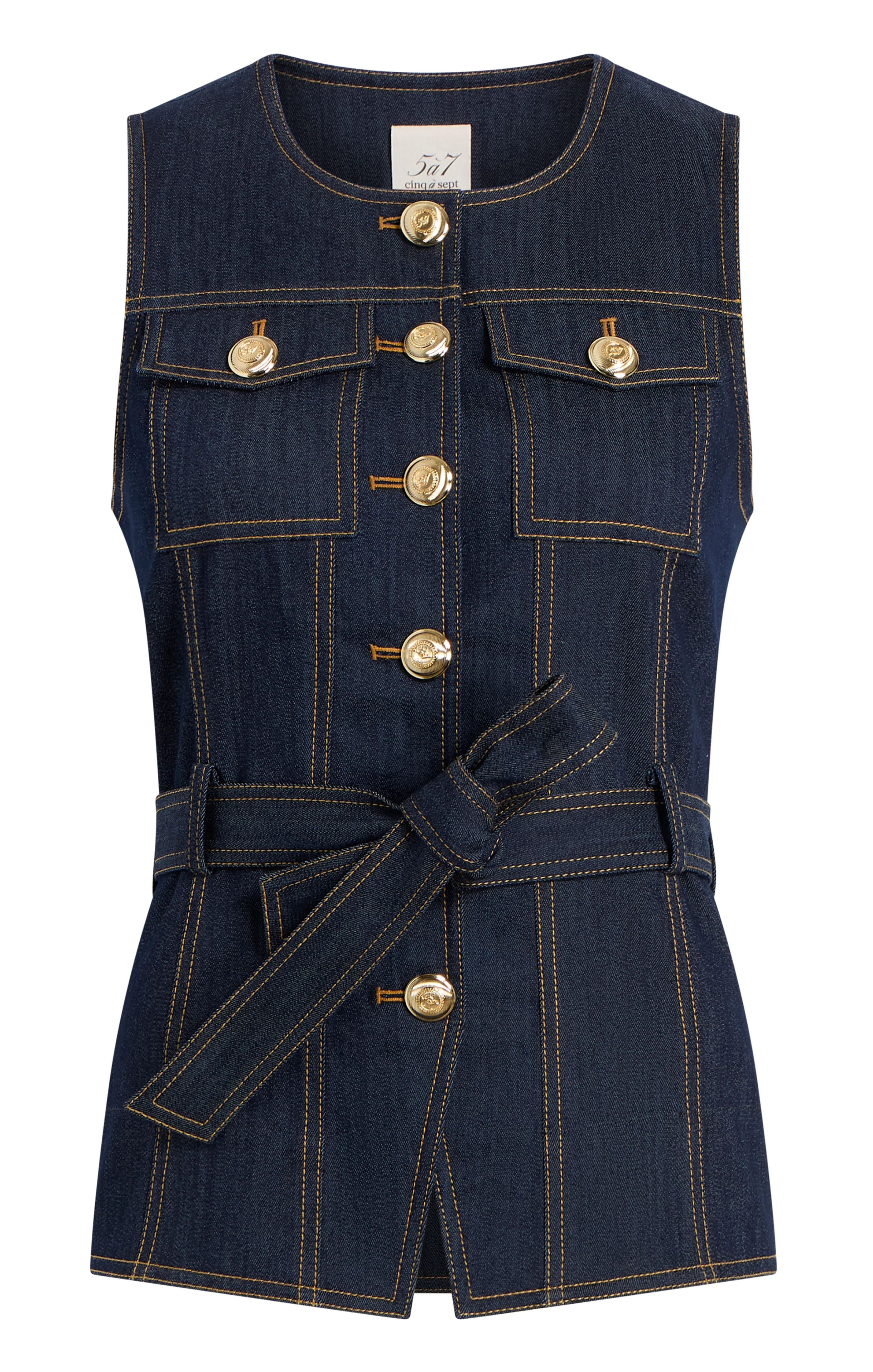 Indigo Denim Reenee Vest | Cinq à Sept