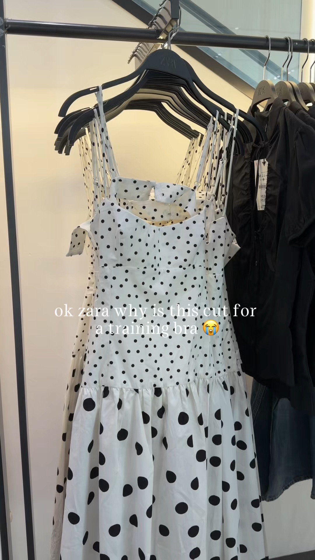 the polka dot dress of my DREAMS and zara cut it for the itty bitty committee 😭 needed full backup to even zip it. midsize verdict: a no but make it dramatic 🤍

#LTKootd #LTKMidsize