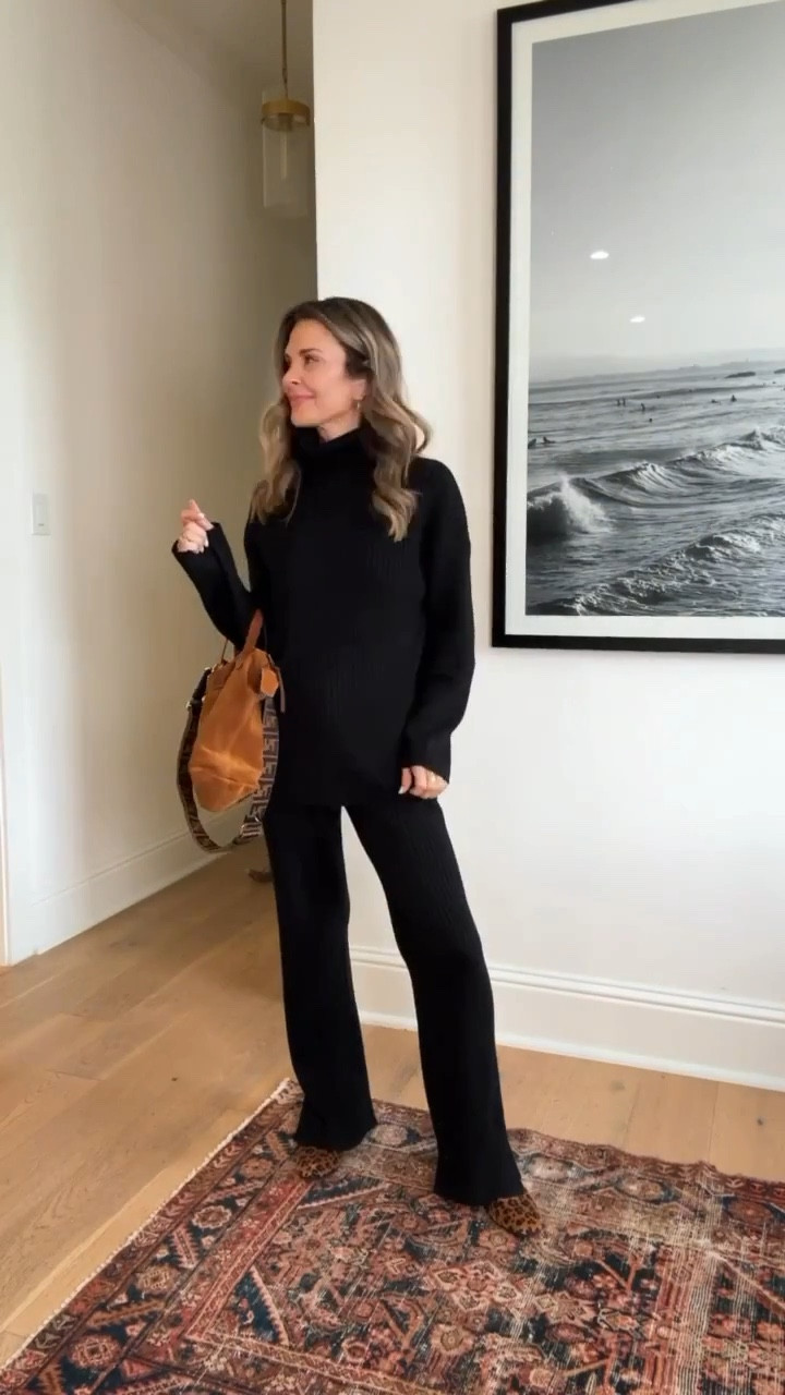 -This Amazon set is soft and available in several colors. I love the longer length turtleneck. Style it several ways or wear as separates. It’s chic and really good! 
-Amazon leopard flat are another favorite. TTS 
-JCrew booties are on sale. TTS
-Parker Thatch bag is the original large size. Love it! 
-Emerald green drop earring are 10/10 quality! 


#LTKWatchNow #LTKFindsUnder50 #LTKOver40