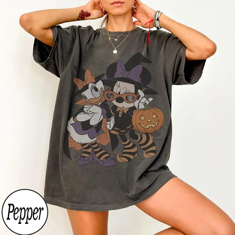 Disney Besties Minnie and Daisy Witch Costume Halloween Shirt, Disney Girl Trip Halloween Party 2... | Etsy (Global)