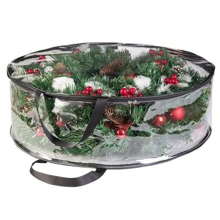 Aminojy Totes for Storage Cosmetic Bag Clearance Transparency Christmas Wreath Storage Container Artificial Christmas Wreath Storage Holiday Wreath Storage Bag | Walmart (US)