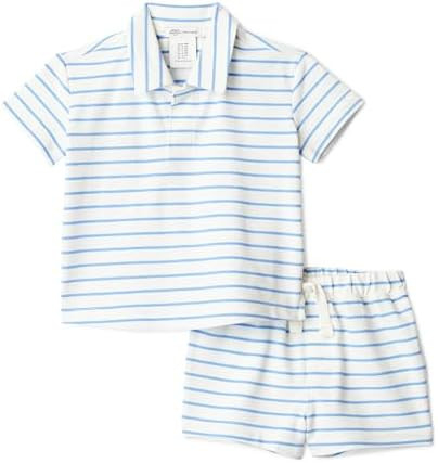 Amazon Essentials x Sofia Grainge Toddlers and Baby Boys' Cotton Pique Short Sleeve Shirt & Short... | Amazon (US)