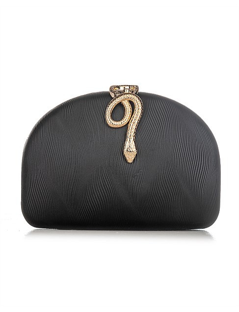 VELVET CLUTCH BAG WITH SNAKE CLASP | David Jones (Australia & New Zealand)