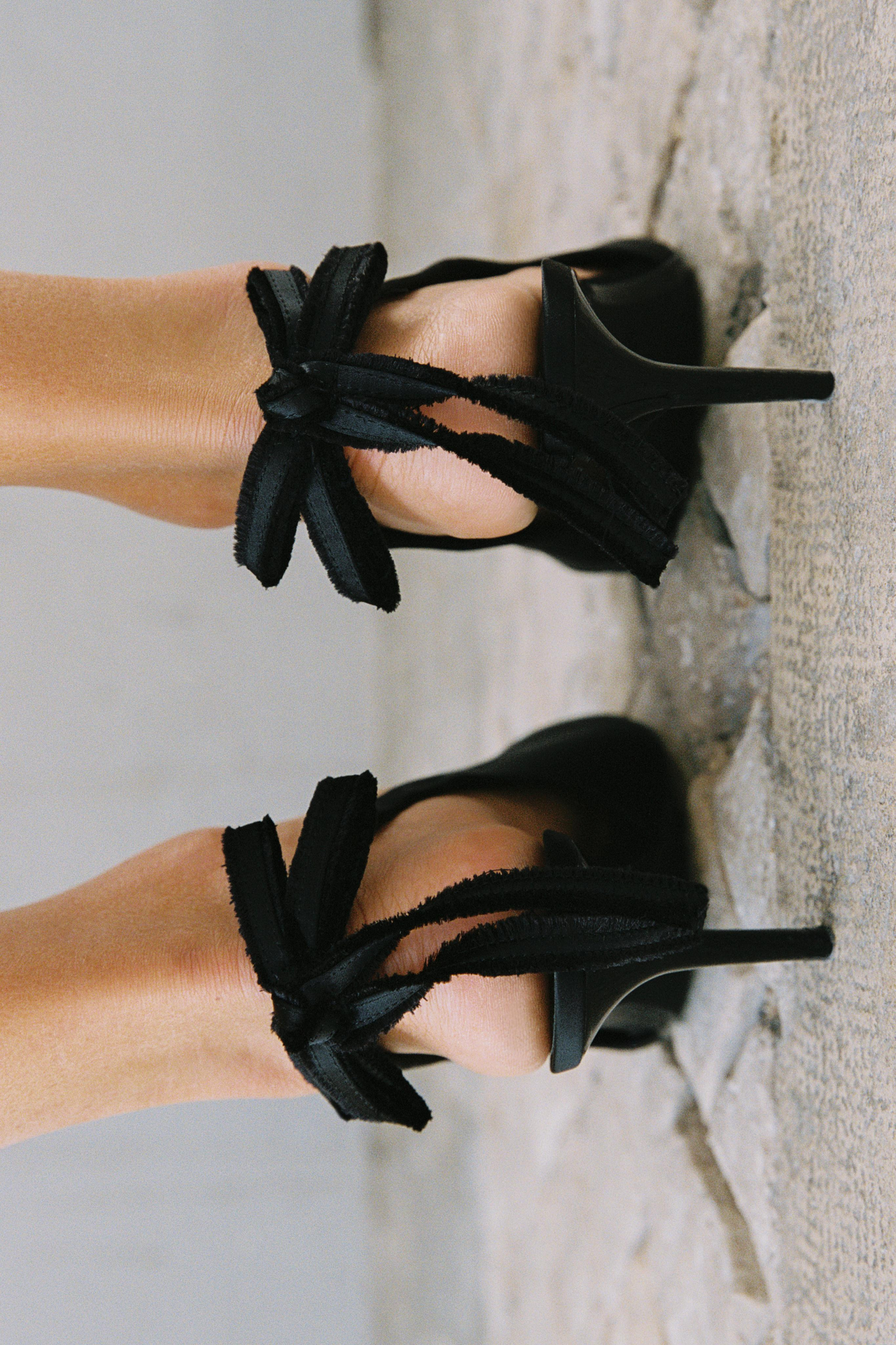 SLINGBACK HEELS WITH BOW | Zara UK
