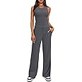 Darong Women's 2 Piece Outfits Lounge Sets Sleeveless Tank Tops Wide Leg Pants Sets Tracksuits Ma... | Amazon (US)