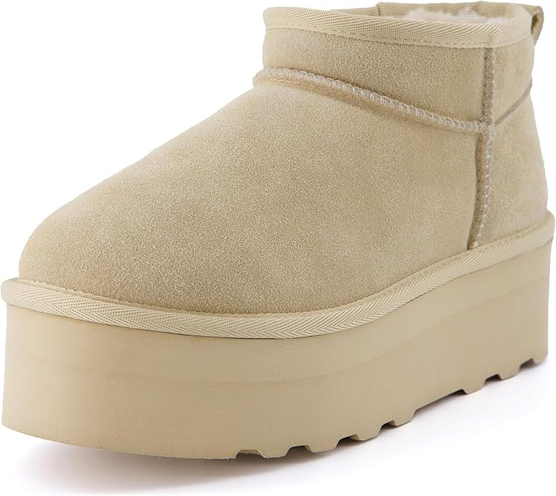 CUSHIONAIRE Women's Hippy Genuine Suede pull on platform boot +Memory Foam | Amazon (US)