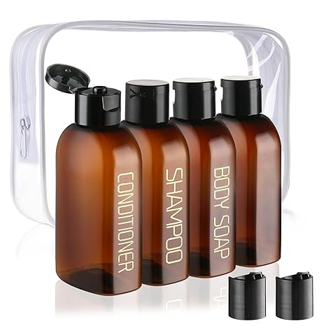 Cosywell Travel Bottles for Toiletries 4pcs 3.4oz Travel Shampoo and Conditioner Bottles TSA Appr... | Amazon (US)