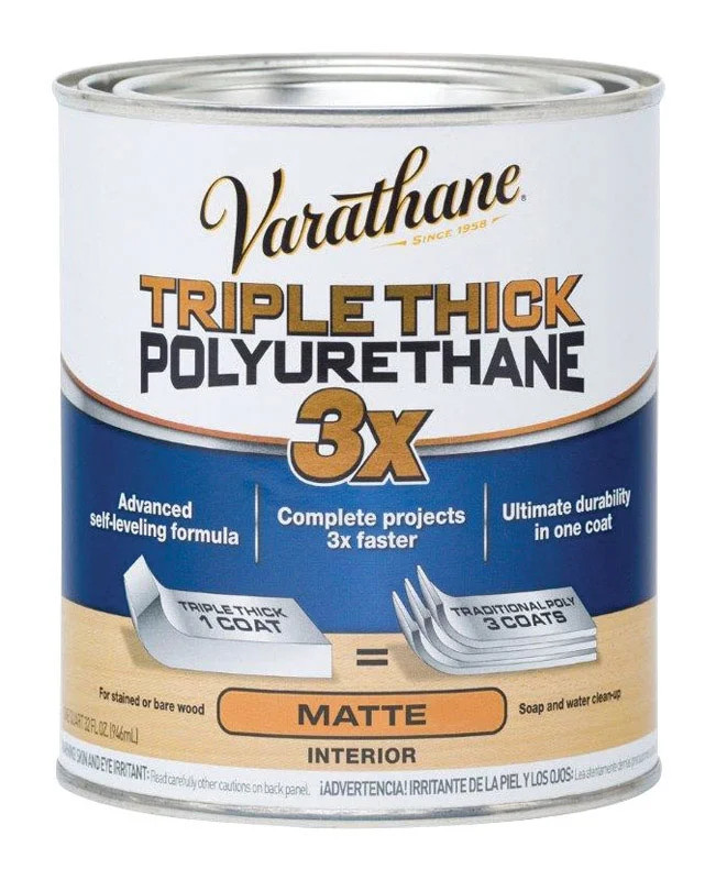 Varathane, Matte Triple Thick Poly, Quart - Walmart.com | Walmart (US)