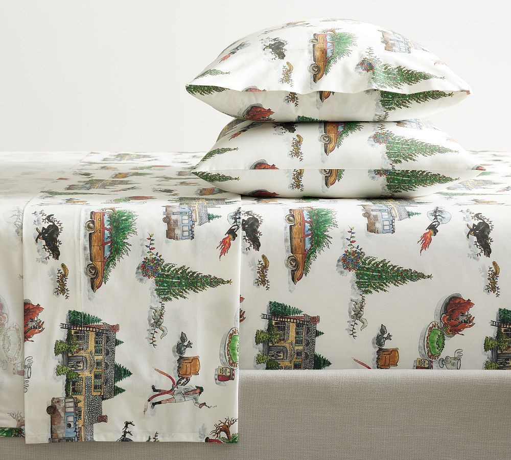 National Lampoon's Christmas Vacation™ Percale Sheet Set | Pottery Barn (US)