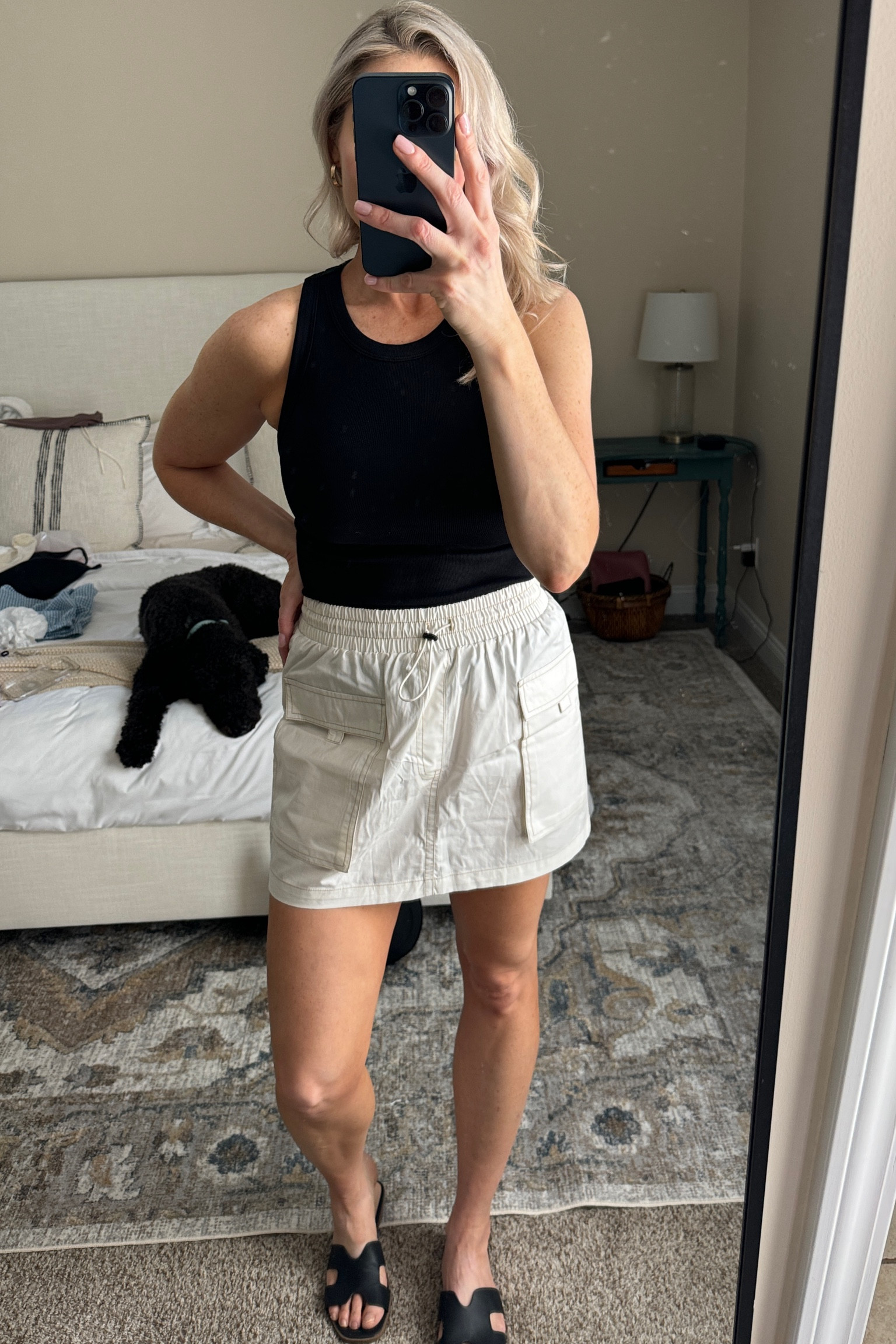 Black tank top, cargo skirt, sandals

#LTKfindsunder50 #LTKxTarget #LTKshoecrush