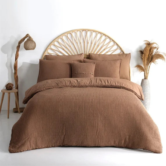 Cotton%100 Waffle Duvet Cover 3 Pieces and 4 Pieces Duvet - Etsy | Etsy (US)