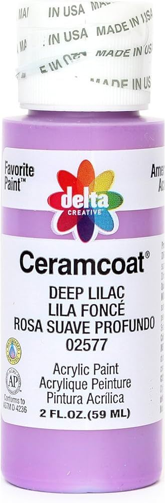 Delta Creative Ceramcoat Acrylic Paint in Assorted Colors (2 oz), 2577, Deep Lilac | Amazon (US)