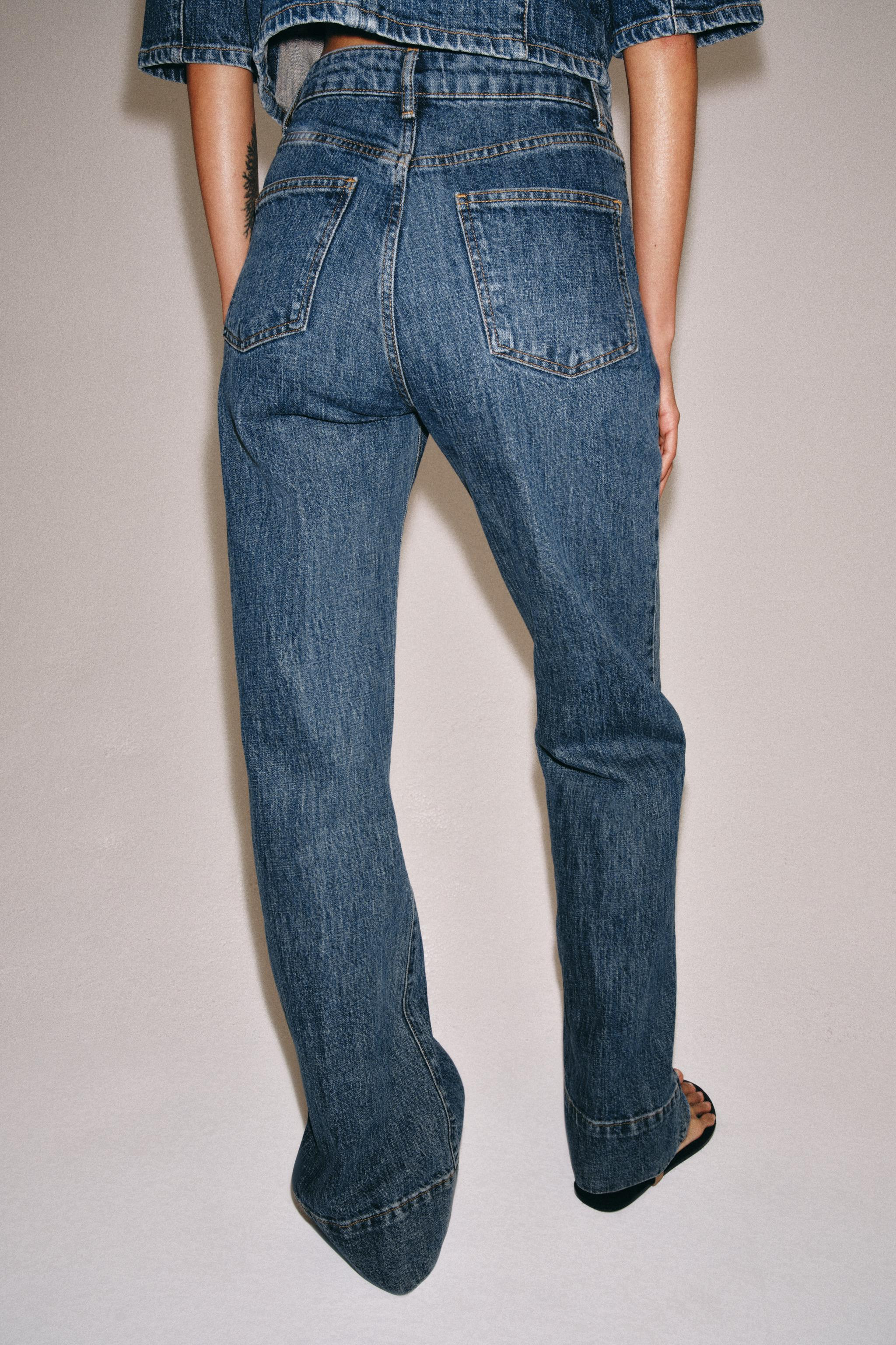 ZW COLLECTION HIGH-WAIST FLARE JEANS | Zara UK