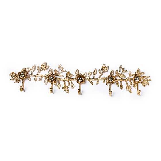 Petal Large Gold Wall Hook Rack | MacKenzie-Childs