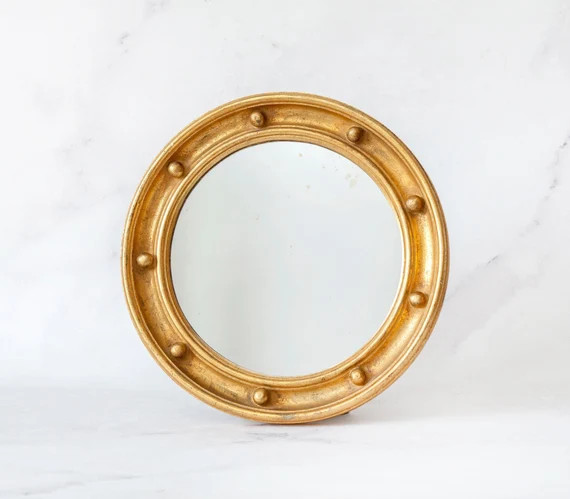 Italian Gilded Mirror Round Mid Century Wall Mirror | Etsy | Etsy (US)