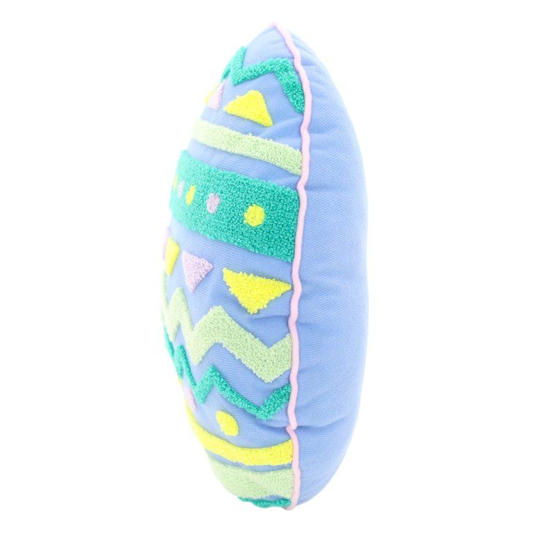 "Way to Celebrate! Easter Egg Shaped Soft Pillow, Blue" | Walmart (US)