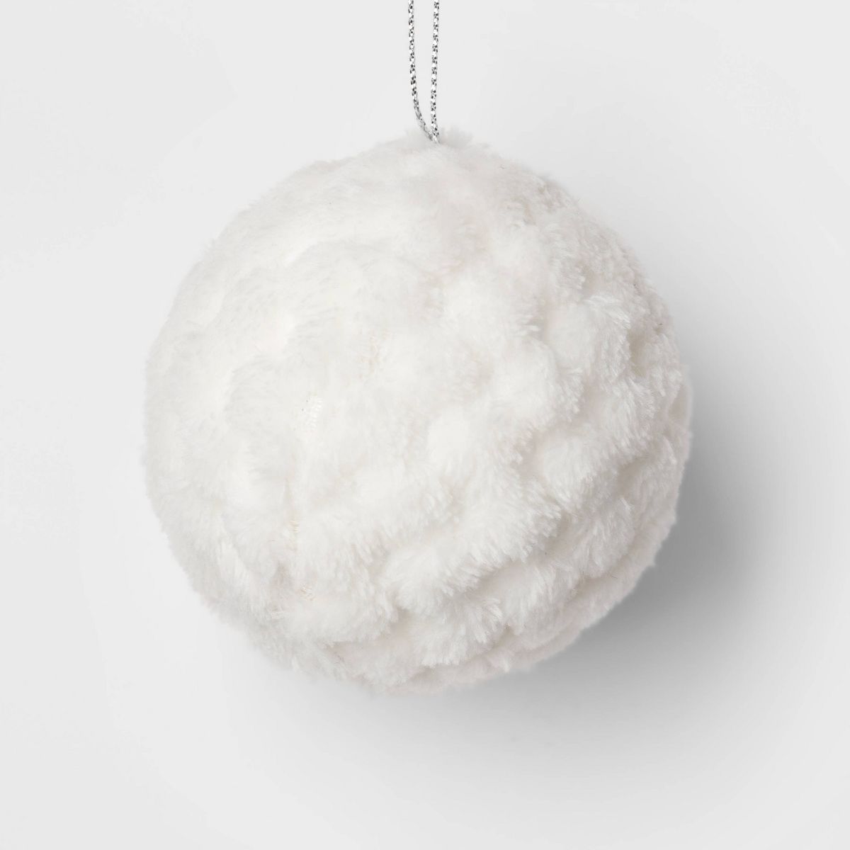 Faux Fur Round Christmas Tree Ornament White - Wondershop™ | Target