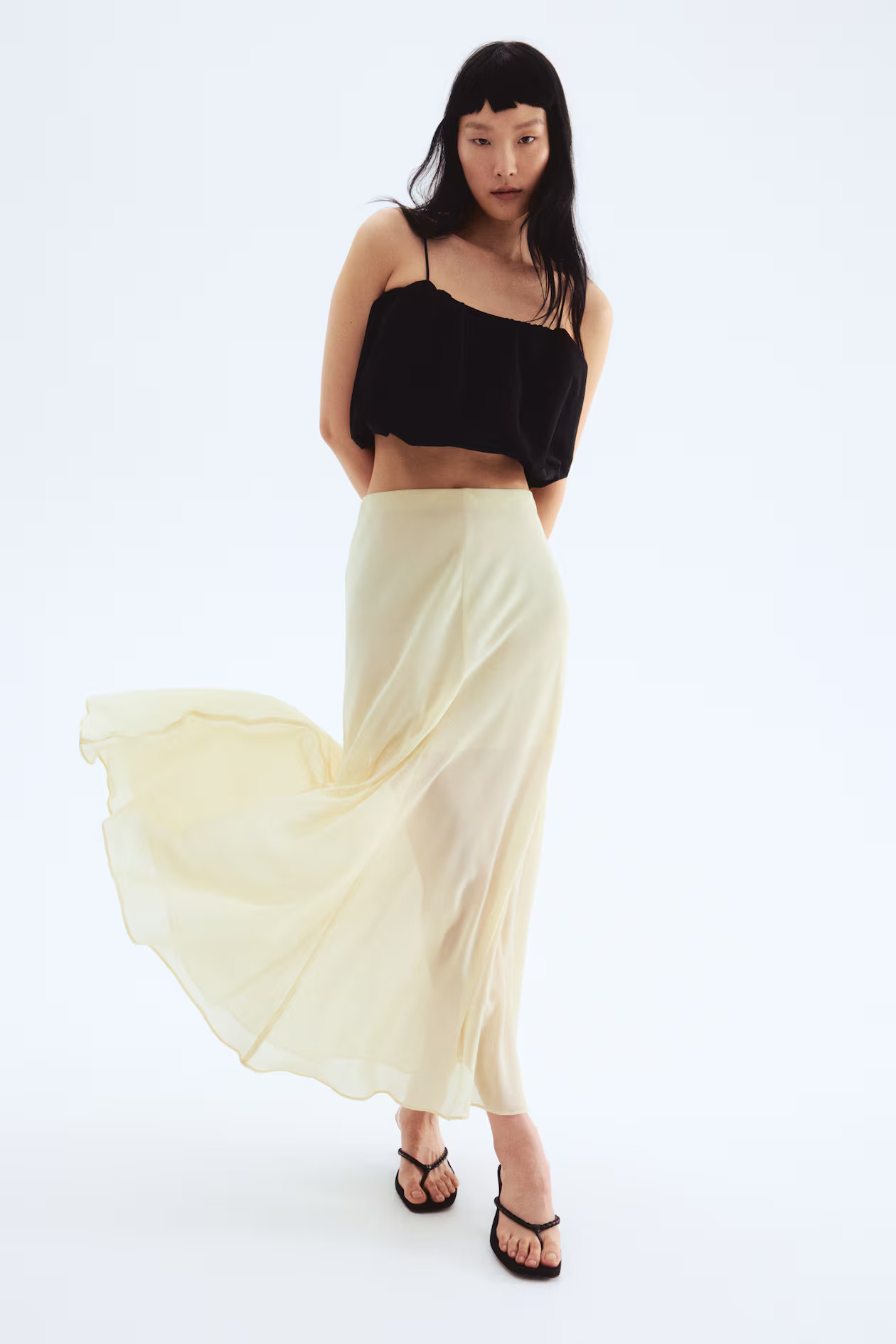 Chiffon maxi skirt | H&M (UK, MY, IN, SG, PH, TW, HK)