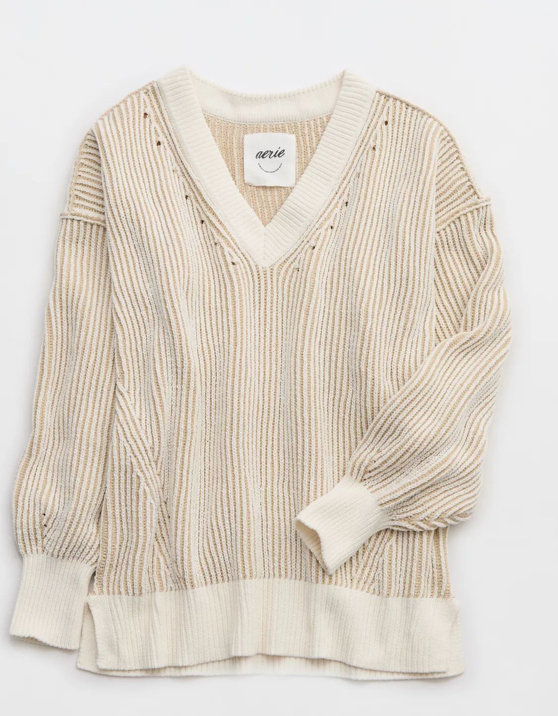 Aerie Beyond Chenille V-Neck Sweater | Aerie