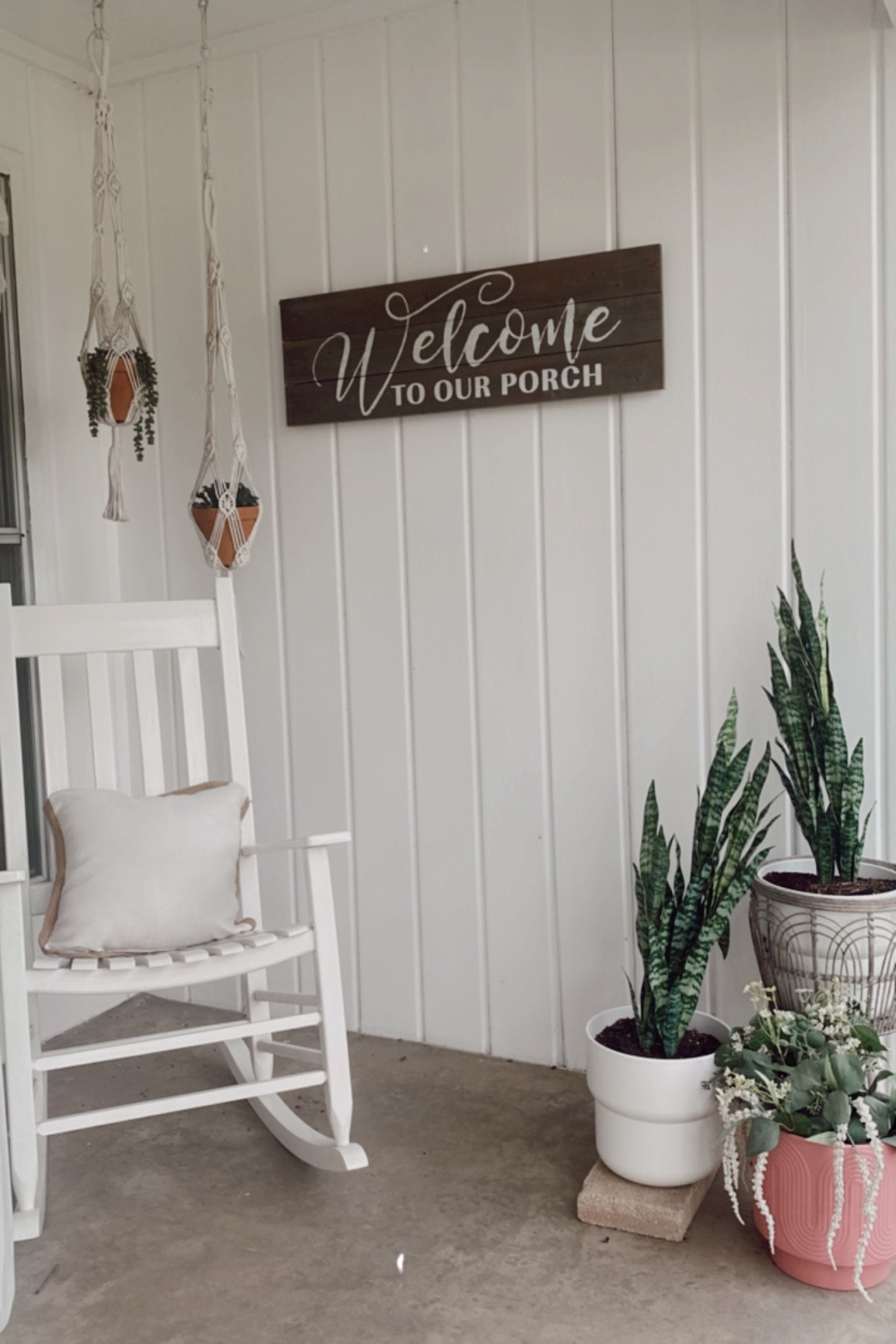 Porch goals! Love these rocking chairs and fake plants - the only kind I won’t kill  

#LTKSeasonal #LTKhome #LTKstyletip