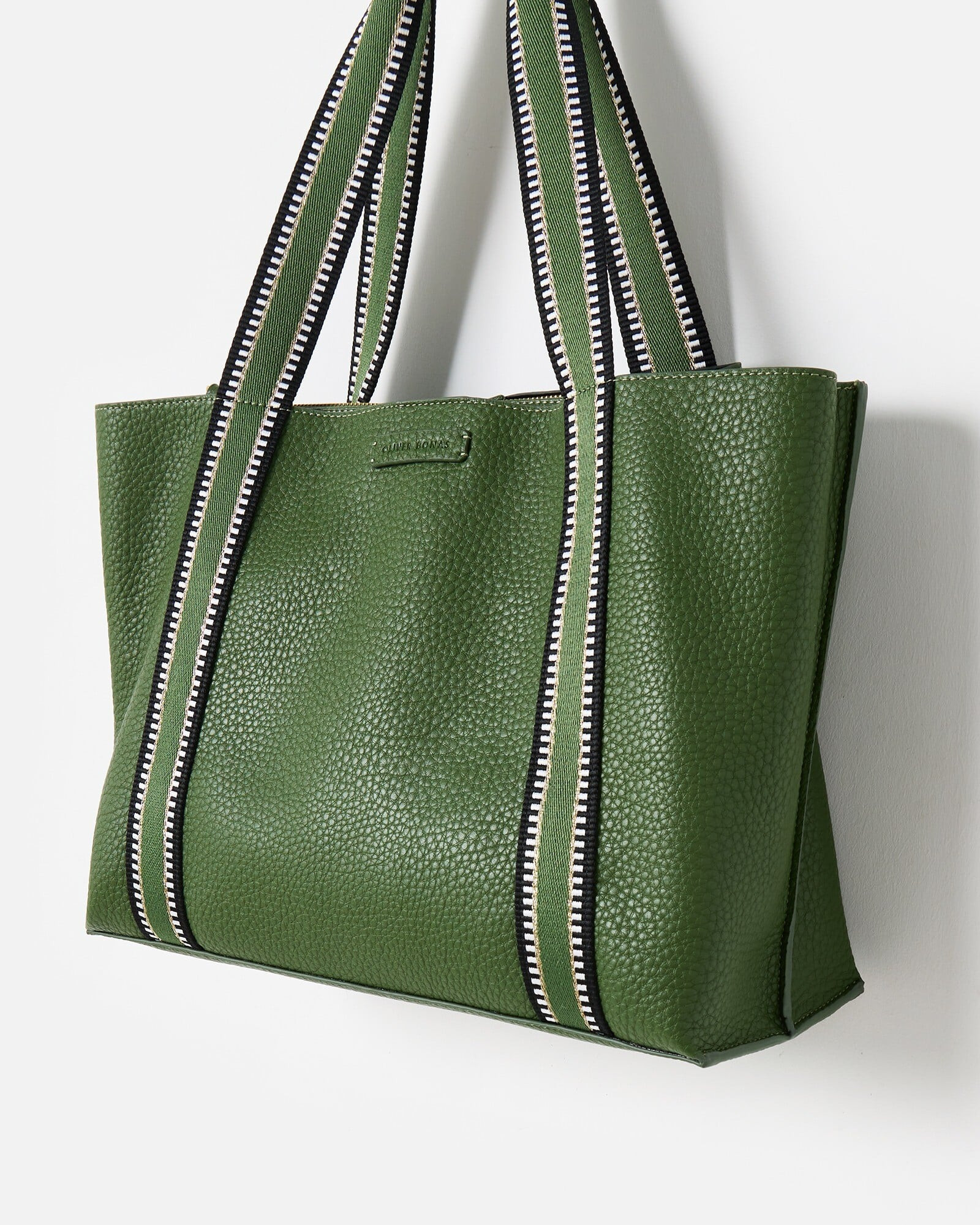 Emma Khaki Green Tote Bag | Oliver Bonas | Oliver Bonas (Global)